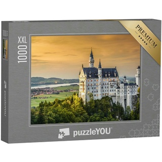 puzzleYOU Puzzle Schloss Neuschwanstein, Bayern, Deutschland, 1000 Puzzleteile, puzzleYOU-Kollektionen Bayerische Alpen