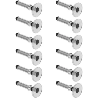 Universal-Ersatzspitzen, runde Form, austauschbare Stylus-Spitzen für Touchscreen-Geräte, schönes Geschenk, silberfarben, 12 Stück