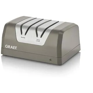 Graef Messerschärfer SG820 Akku Messerschärfer elektrisch mobil kompakt USB-C, 20° Schleifwinkel Profi Diamant hochwertig beige|gelb