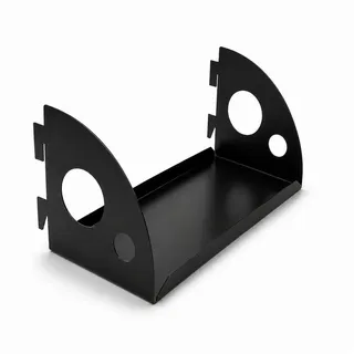 QLS Wandregal Regalsystem aus Stahl Pulverbeschichtet schwarz, Modular, individuell kombinierbar und jederzeit erweiterbar