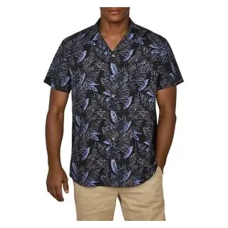 Riverso Hawaiihemd Regular Fit floral Schwarz XL