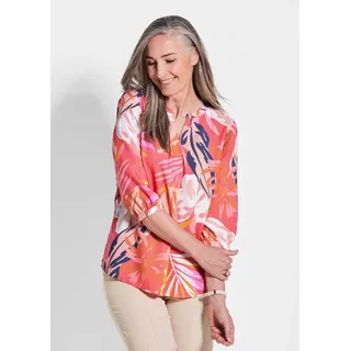 GOLDNER Rote Tunika mit Palmendruck Orange 52