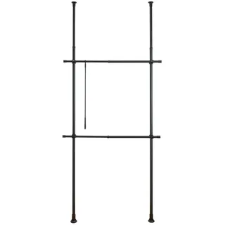 Wenko Herkules Basic Teleskop-Garderobensystem 75 x 165 x 11 schwarz