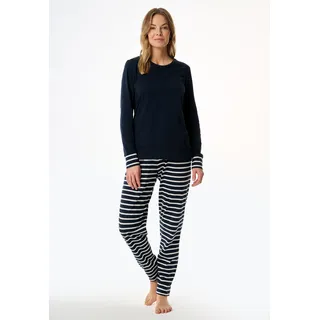 SCHIESSER Casual Essentials Pyjama Gestreift Blau 46