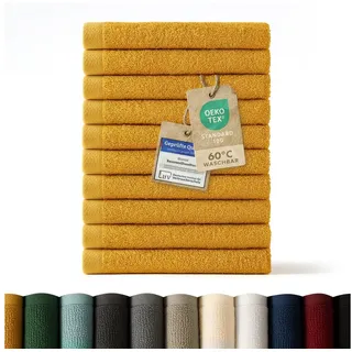 Blumtal Gästehandtuch 30 x 30 cm gelb 12 St.