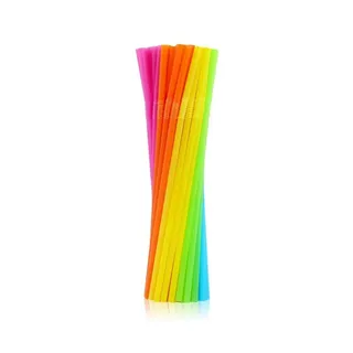 500 Mehrweg Plastik Trinkhalme / Strohhalme bunt flexibel 21 cm Ø 0,5 cm