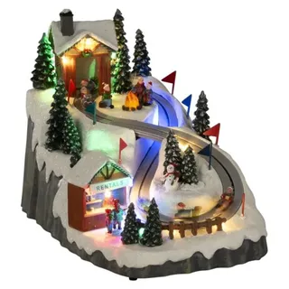 Konstsmide Rodelbahn LED-Szenerie 26 x 36 cm mehrfarbig