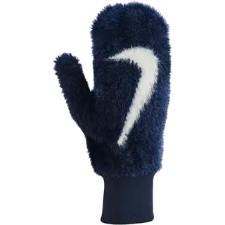 Nike Damen Plush Knit Handschuhe Strickhandschuhe Winter Handschuhe warm weich, Midnight Navy/White, XS/S