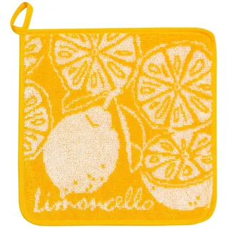 Kracht Küchen Textilien Limoncello Frottier Topflappen 22x22 cm gelb 2er Pack - gelb
