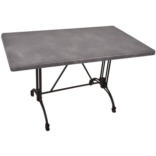 Bistrotisch Set Dark Slate 120x80cm Tischgestell Aluminium schwarz Garten Tisch