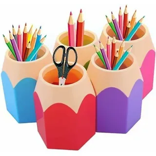 Stiftehalter-set, 5-teilig, Verschiedene Farben, Stiftvase, Stiftebehälter, Make-up-pinselhalter, Schreibtisch-organizer, Schreibwaren-organizer