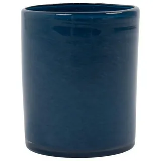 INNA-Glas Kerzenhalter Teelicht Glas JULLINA, dunkelblau, 11,5cm, Ø9,5cm blau
