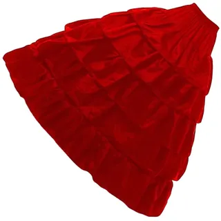 rongweiwang Look mit Hochzeitsaccessoires: Tüll Unterrock, Brautkleid, elegante Rüschen, Petticoat, 4 Reifröcke, 5 Lagen, Ballkleid Petticoats, Krinoline, Rot, 4 Reifen