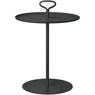 BLOMUS PORTER mobiler Outdoor-Beistelltisch | leichtes Aluminium Schwarz