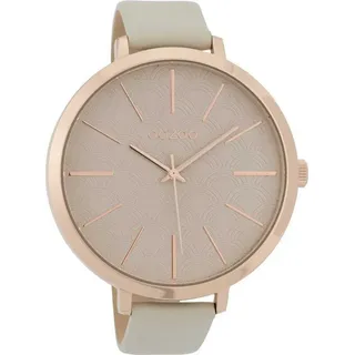Oozoo Damenuhr mit Lederband 48 MM Rose/Beige/Beige C9676