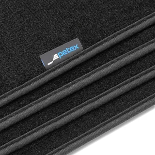 PETEX Auto Fussmatten Passform für Renault Clio V ab 09/2019, Autoteppich Set in Velours - Pluto, 4-teilig, schwarz