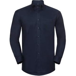 Russell Collection Klassisches Oxford Hemd – Langarm, bright navy, 2XL