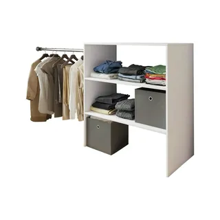 VCM Kleiderschrank Dacho ll 90 x 100 x 50 cm Weiß