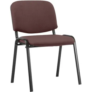 CLP Besucherstuhl Stapelstuhl Konferenzstuhl Polsterstuhl (Spar-Set, 1 St), stapelbar, gepolstert, belastbar bis 120 kg braun|grau