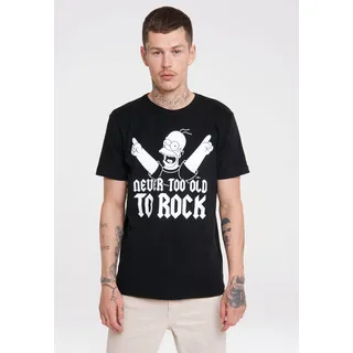 LOGOSHIRT "The Simpsons", Herren, Gr. S, schwarz, 100% Baumwolle, bedruckt, normal, Rundhals, Shirts T-Shirt, mit lizenziertem Originaldesign