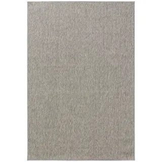 benuta In- & Outdoor-Teppich Iowa Hellgrau 80x150 cm Wohnzimmer Rechteckig Einfarbig Modern Kurzflor benuta Skandinavisch - Hellgrau