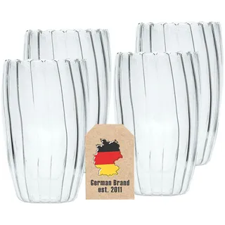 Intirilife Doppelwandige Thermo Gläser 0,35 l Transparent 4 St.