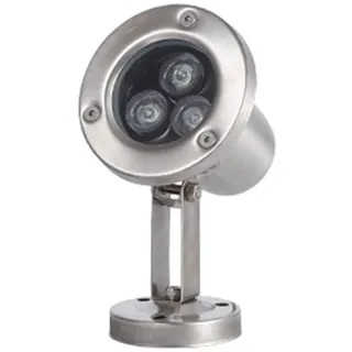 Strahler Unterwasser IP68 Wasserdicht Niederspannung Led Unterwasserlicht Material: Rostfreier Stahl Einstellbarer Winkel Schwimmbad Scheinwerfer für Unterwasser, Springbrunnen, Teich(Warmweiß,3W(12V)