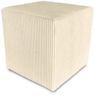Best For Home | Würfel Pouf Hocker | Mondnebel Poof Fußhocker | Samt Sitzhocker für Wohnzimmer, Schlafzimmer & Flur | Polster Ottoman | Gepolstert Sitzpuff oder Sitzwürfel für Sofa oder Sessel