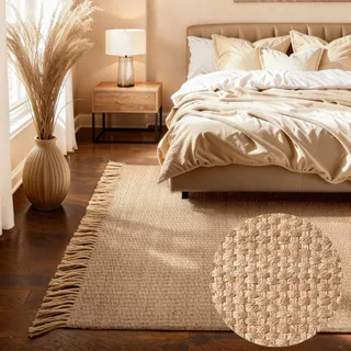 HANSE HOME Fjord Juteteppich 160 x 230 cm Beige/Gold