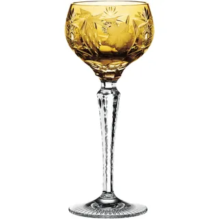 Nachtmann Weinglas mit Schliffdekoration, 230 ml, bernstein, Traube, 35949, Römerglas aus Bleikristall, spülmaschinenfest, Made in Germany