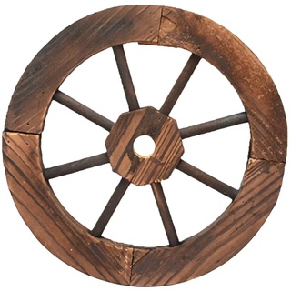 Hearthxy Holzrad Wagenrad Dekorad Wanddeko Speichenrad Terrassendeko Scheunendeko Terrassendeko Haus-Deko Western-Rad Garten-Deko 30cm