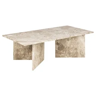 ACTONA GROUP Couchtisch in Braun, Marmor - 140x42x70cm (BxHxT) braun