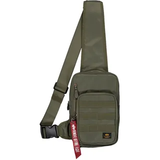 Alpha Industries Label Sling Bag Dark Olive, One Size