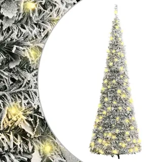 Pop-up-weihnachtsbaum Künstlich Beschneit 100 Leds 150 Cm