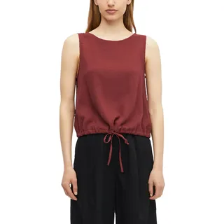 s.Oliver Damen Bluse – Ärmellos, Viskosemix, Allover-Print, Tunnelzug, Regular Fit - 40
