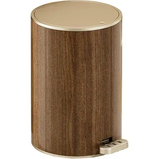 Tsffae Papierkorb, Moderner Papierkorb Aus Holz, Retro-mülleimer, Runde Katzentoilette, Kleiner Mülleimer, Mülltonnenbehälter Deckel Für Zuhause Und Büro