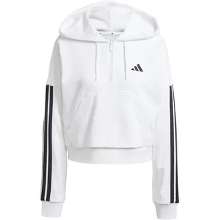 adidas Essentials 3-Streifen French Terry Kapuzenpullover White / Black L