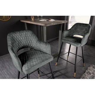 Riess-Ambiente Barhocker Paris 1 x 1 x 1 cm Grün/Samt