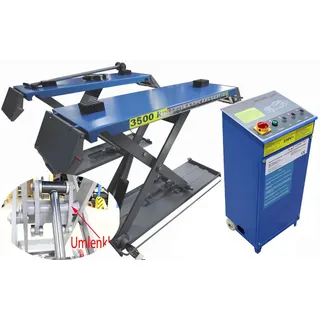Mobile Scherenhebebühne 230 Volt  3500 kg  Umlenkhilfe und elektronischer Entrie...
