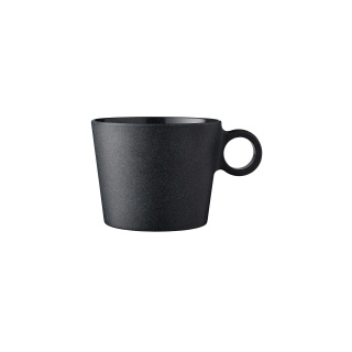 Mepal Bloom Cappuccinotasse Outdoor Geschirr Melamin, 375 ml, Stapelbare Kaffeebecher nachhaltig für Zuhause und unterwegs, Farbe: pebble black