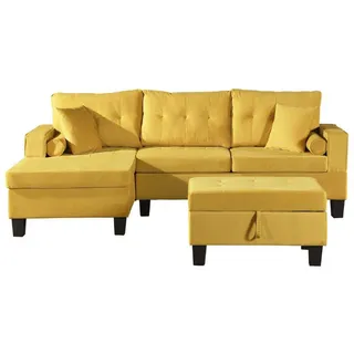 Home Deluxe Sofa ROM - Samt Gelb