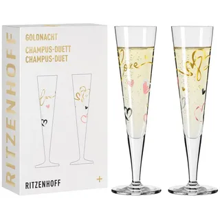 Ritzenhoff Champagnerglas Goldnacht schwarz