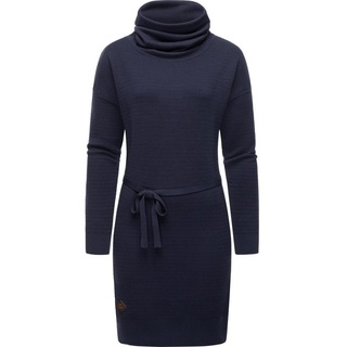 Ragwear Sweatkleid Babett Dress Intl. warmes Winterkleid mit breitem Rollkragen blau L (40)