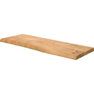Wandboard Live-Edge Akazie Natur 100 cm Massivholz Baumkante Wandregal