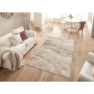 Teppich MY HOME "Marmor" Teppiche Gr. B/L: 240 cm x 320 cm, 12 mm, 1 St., beige (natur) Esszimmerteppiche