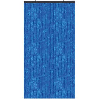 Arsvita Flauschvorhang Türvorhang (120x200 cm) in Blau - Raumteiler, Sichtschutz für Ihre Balkon/Terrassentür - Insektenschutz