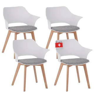 Albatros Esszimmerstuhl Aalborg weiß 4er Set