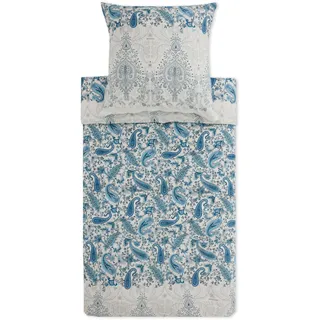 BASSETTI Monnalisa Paisley Himmelblau 155 x 220 cm + 80 x 80 cm