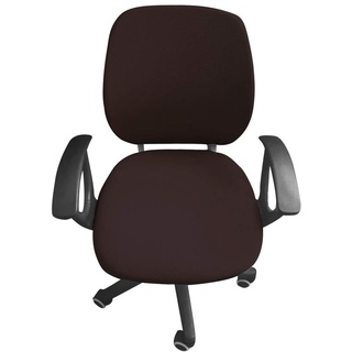 Mingfuxin Bürostuhlbezug Stretch Computerstuhl mit Rücken- und Sitzschutz, Universal Stuhlbezug für Computer Arbeitsstuhl Bürostuhl Chefsessel Drehstuhl Schonbezug (Braun)