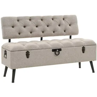 vidaXL Sitzbank 110cm Creme 110 x 52 x 75 cm